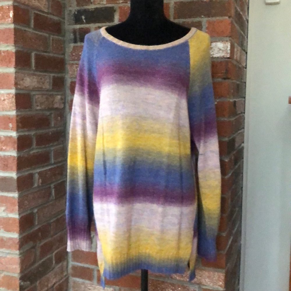 NEVER WORN! Lightweight Multi-color Tunic Sweater